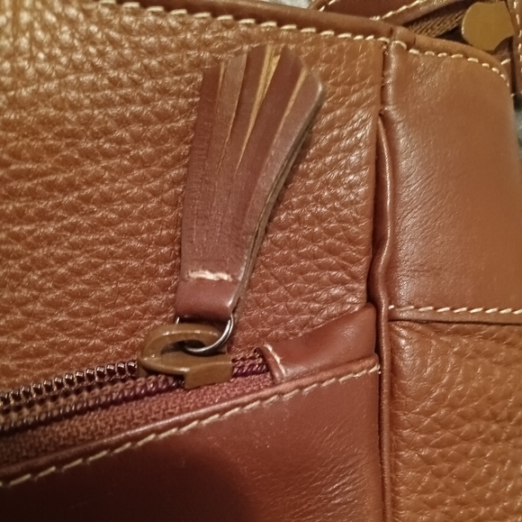 Gucci | Vintage Brown Leather Tote Work Bag Laptop Bag Handbag - Picture 12 of 16